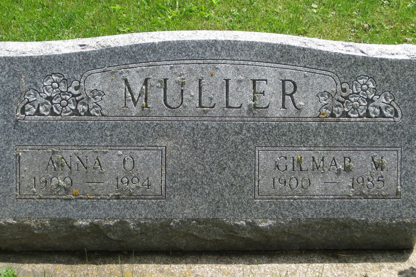 Gilmar, 1900-85, & Anna O. Muller, 1909-94